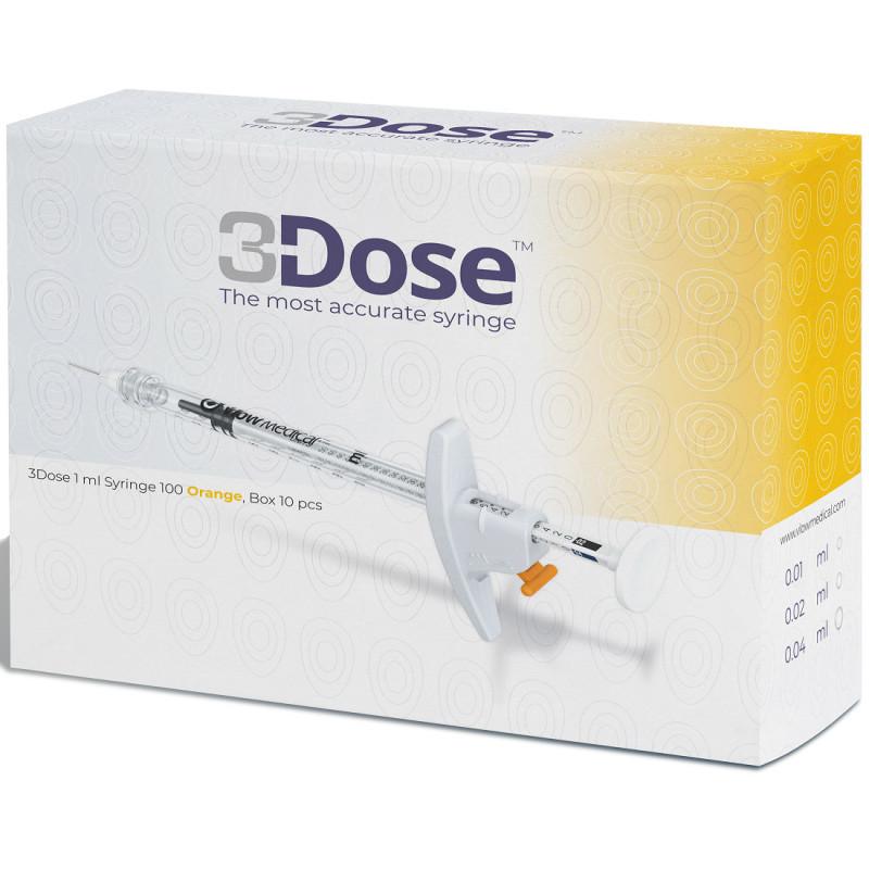 3Dose - 1,0 ml Spritze, 100 Orange, 10stk.